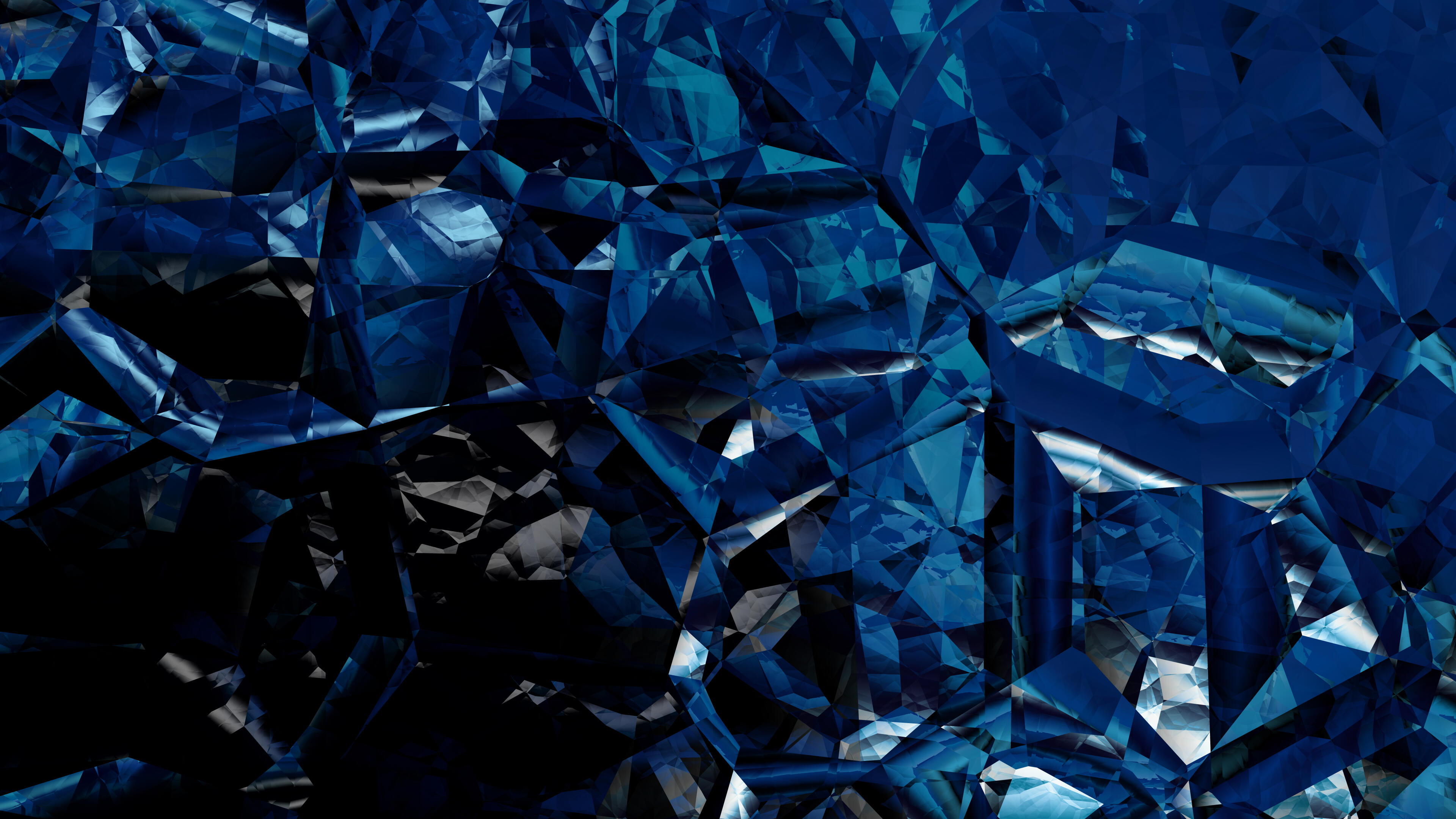 Abstract crystal formation with light refraction