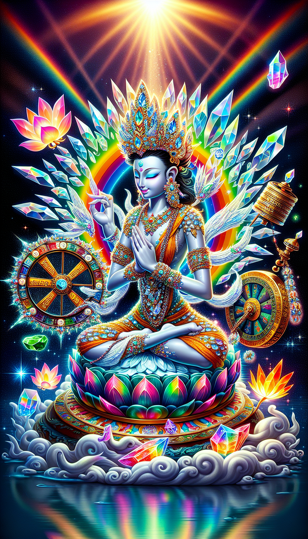 A dakini bodhisattva practicing chaos dharma using expedient magick to fabricate the appropriate forms to the moment.